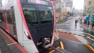都営浅草線5500形快速西馬込行き京成八幡駅発車。
