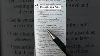 Proverbs 15:4 NLT