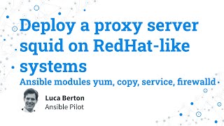 Celebrity Deploy squid proxy server on RedHat-like systems - Ansible modules yum, template, service firewalld Net Worth