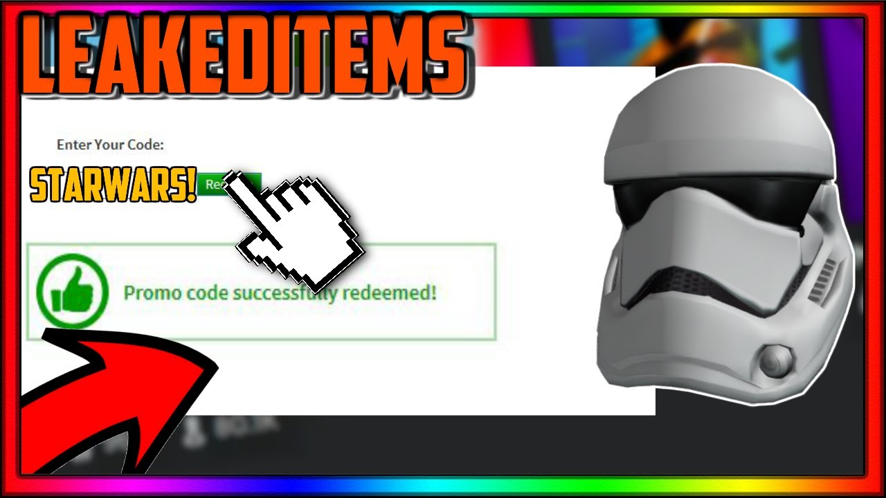 new leaked star wars x roblox promotional items youtube