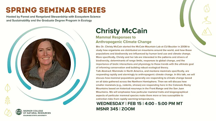Spring Seminar Series - Christy M McCain - Mammal ...