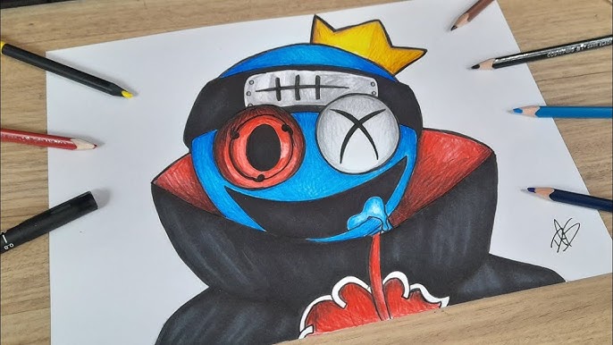 COMO DESENHAR POU da AKATSUKI passo a passo 