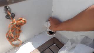 Modyfikacja odpływu z kokpitu / cockpit drain modification