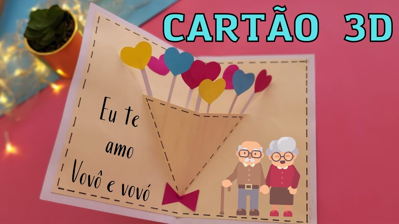 🥰❤️CARTÃO POP UP || 3D || DIA DOS AVÓS