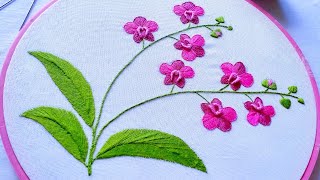 Download Lagu Tutorial Menyulam Bunga Anggrek Ungu / Orchid Bagi Pemula (Hand Embroidery Tutorial) MP3