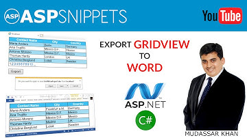 Export GridView to Word Format in ASP.Net using C#