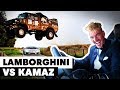 Kamaz truck jumps over drifting lamborghini mad mike whiddett vs eduard nikolaev  goodwood 2019
