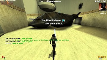Jedi Knight: Jedi Academy: kane vs apoc (kane destroying apoc/pivot/oxin easily)