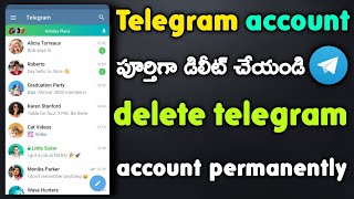 how to delete telegram account in Telugu | how to delete telegram permanently in telugu | telugu