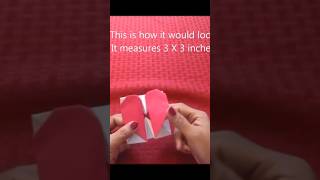 How to make a openable heart card with a single piece of paper- Full video link  above this title👆