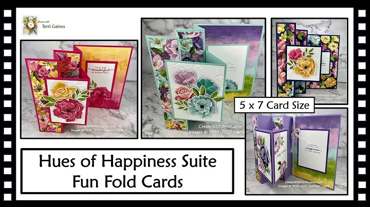 Hues of Happiness Fun Fold Card plus PDF for 5 x 7...