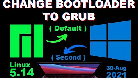 Set Grub as Default Boot loader | Change Windows Boot loader to Grub | Linux 5.14 ( 30- Aug - 2021 )