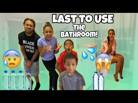 LAST TO USE THE BATHROOM WINS $$$ CHALLENGE!!