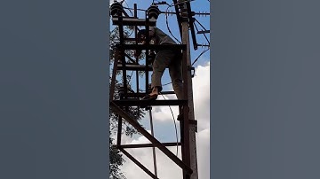 electric work #hescom #kptcl #nature #voltage #electrician #keb #funny