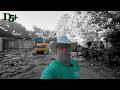 House Demolition Day 2 | JCB 55Z Excavator Starts Tearing Down Brick Home (Pier & Beam)