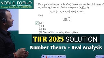 TIFR GS 2025 Number Theory & Real Analysis Solution | Target TIFR 2026 | FastTrack ClassRoom Program