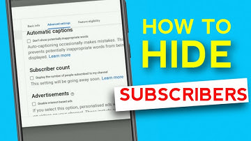 How to hide subscribers on youtube | Subscribers Hide Kaise kare