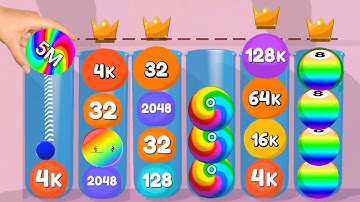 Jelly drops 2048 - Merge Puzzle Game vs hole merge run 2048 Gameplay Walkthrough New update Level #2