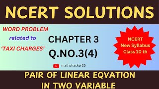q.no3(iv) WORD PROBLEM(TAXI CHARGES)fixed charge and additional charge.