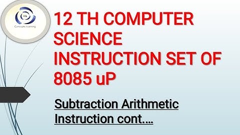 12th Computer science Arithmetic instruction set of 8085 Microprocessor cont..