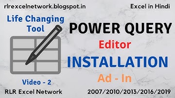 391* How to Install Power Query in Excel Video-2 {Hindi}