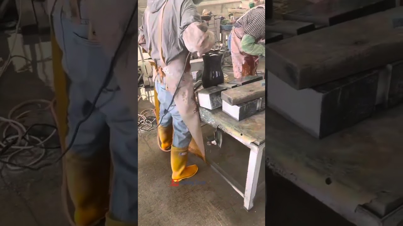 Crafting Beauty: Polishing Memorial Vases with Care and Precision