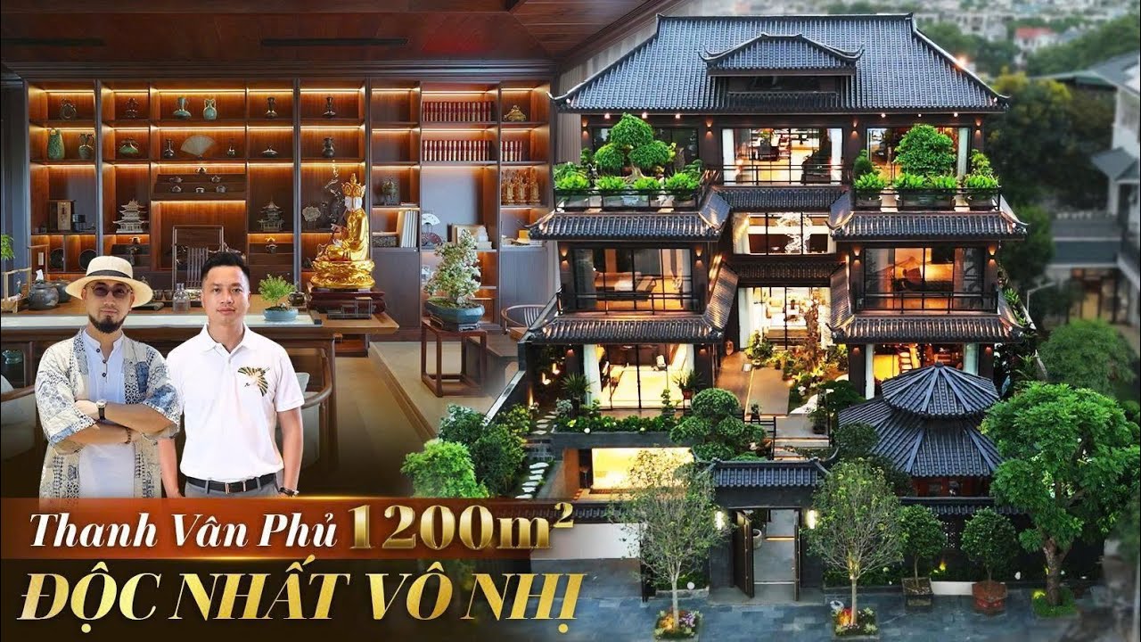 Siêu biệt phủ Á Đông với NỘI THẤT GỖ ÓC CHÓ - vẻ đẹp độc bản | Thanh Vân Phủ [Việt Á Đông & Nhà To]