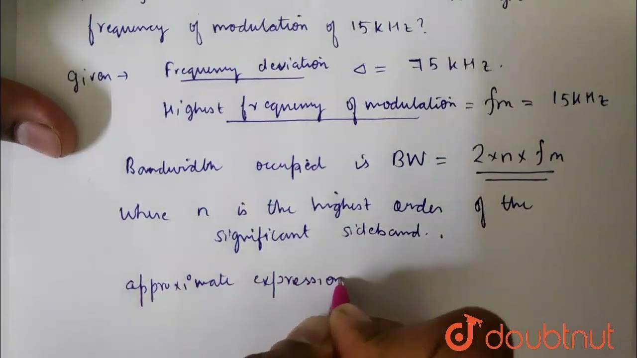 What should be the transmission bandwidth of an FM signal with 75kHz