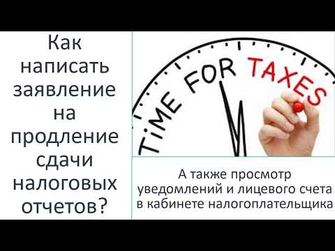 КНП: заявление на продление срока сдачи отчетов, просмотр уведомлений, формирование лицевого счета