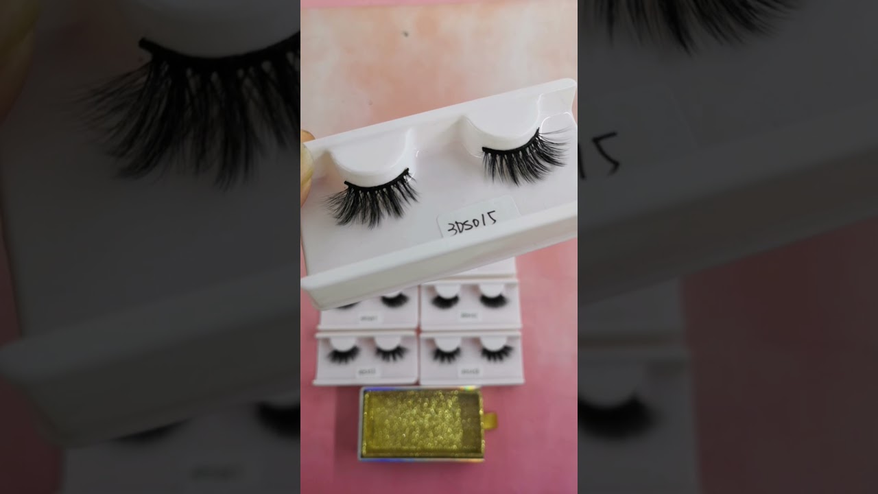 3D faux mink lashes vegan lashes 3D silk half lashes vendor cheap eyelashes