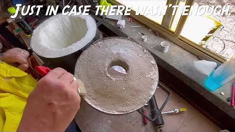 preparing the #Devil forge furnace #applying rigidizer.