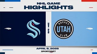 NHL Highlights | Kraken vs. Utah HC - April 8, 2025