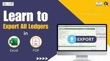 Export All Ledgers in Excel or PDF in Single Click - Marg ERP [English]