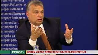 Orbán Viktor sajtótájékoztatója.