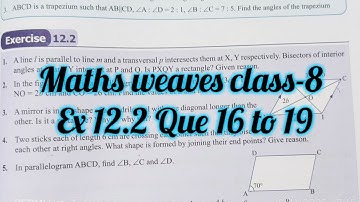 maths weaves class 8 chapter 12 ex 12.2 | class 8  maths weaves ex-12.2|understanding quadrilateral