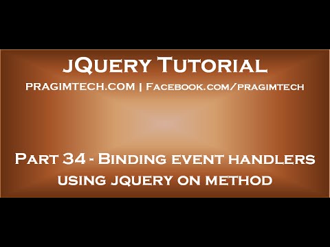 Vídeo: Qual é o uso de bind em jQuery?