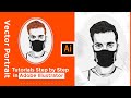 Vector Portrait Step by Step Tutorial in Adobe Illustrator 2023 | Vector Art Illustrator|