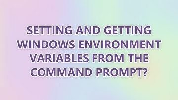 Setting and getting Windows environment variables from the command prompt? (5 SOLUTIONS!!)