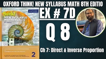 Exercise 7D Question 8 Oxford Think New Syllabus 8th Edition Math D2 Solutions