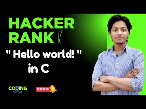 "Hello world!" in c hackerrank solutions @Codewithsubhh | Hindi | - YouTube