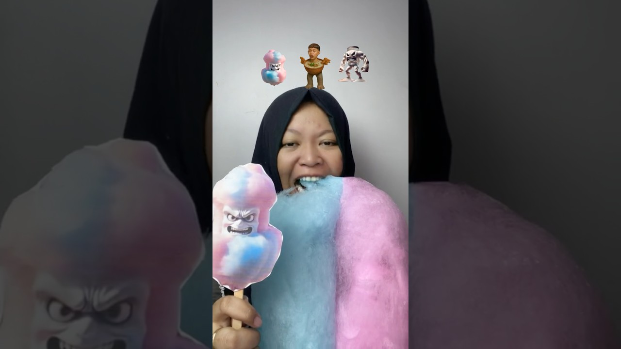 Eat Anomali cotton candy,sugar and chicken porridge 