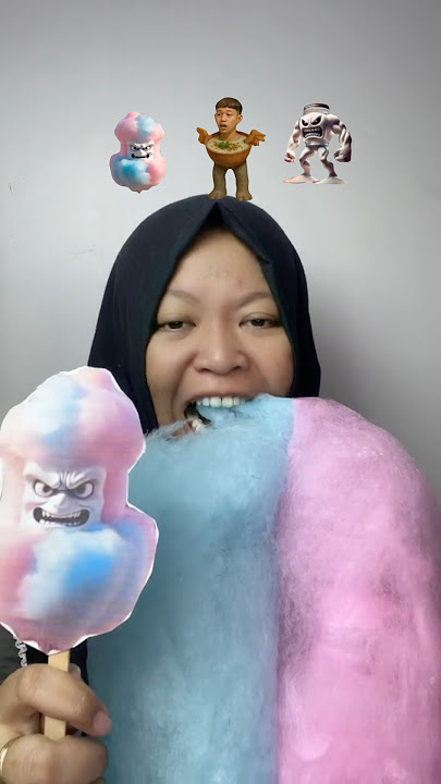 Eat Anomali cotton candy,sugar and chicken porridge #shorts #brainrot #funny