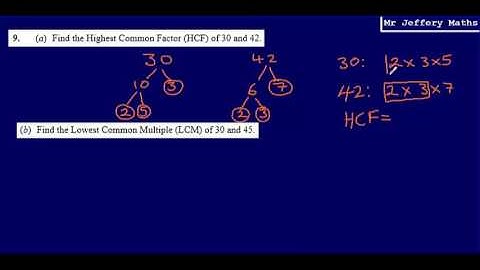 9. HCF and LCM (GCSE Maths - Edexcel Practice Tests Set 3 - 1H)