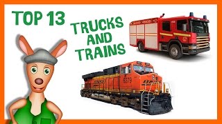 * TOP 13 TRUCK AND TRAIN * | Playlist For Kids | Things That Go TV!