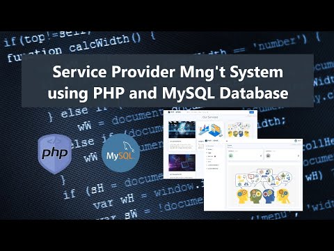 Service Provider Management System using PHP and MySQL DEMO