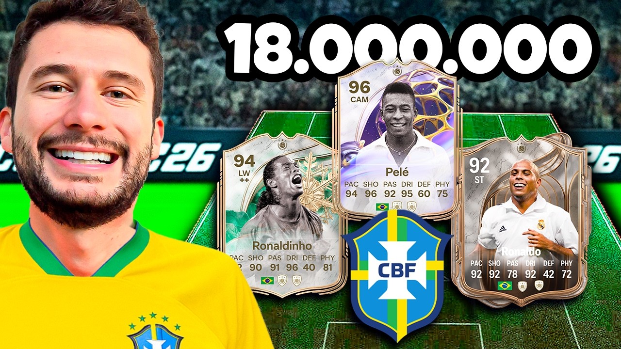MONTEI UM TIME SÓ DE LENDAS DO BRASIL DE 18 MILHÕES! 🔥💰