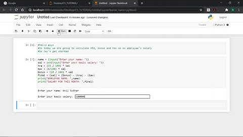 Question 4 :- Calculating final salary of employee in Python