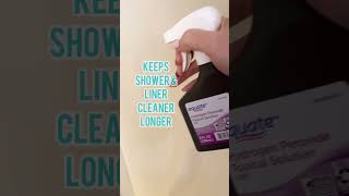 How to keep your shower and curtain cleaner prevent mold #shorts#cleaningtips#cleanwithme #cleaning