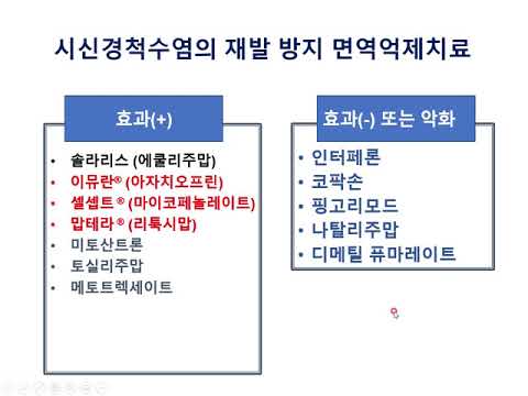 시신경척수염에 대한 이해2 (시신경척수염 치료)