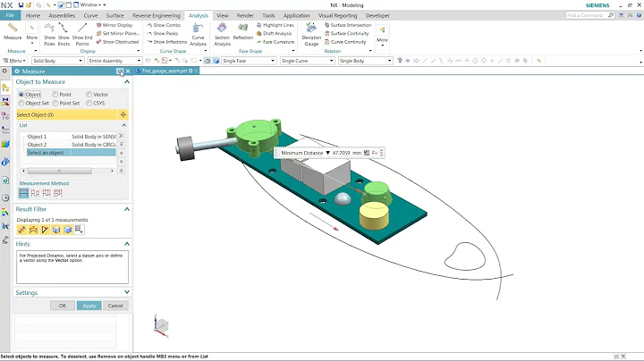 NX Measure: When to Use an Object Set [NX 12.0.1]